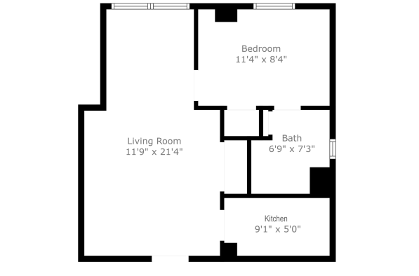 the floor plan for a two bedroom apartment at The St Regis Apartments