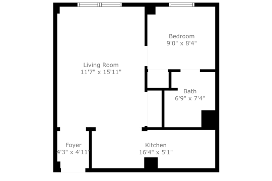 the floor plan for a two bedroom apartment at The St Regis Apartments