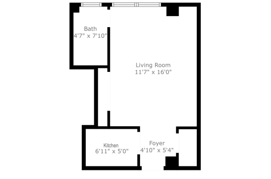 the floor plan for a two bedroom apartment at The St Regis Apartments