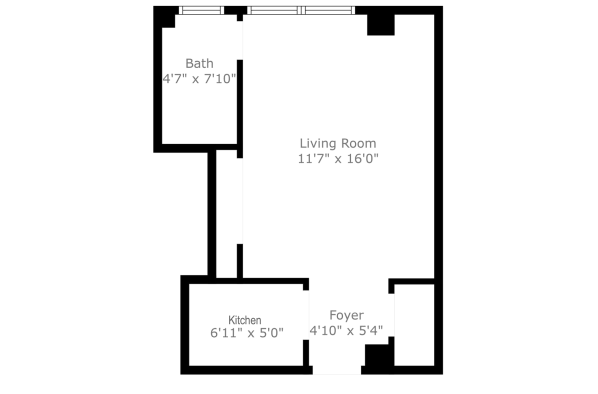 the floor plan for a two bedroom apartment at The St Regis Apartments