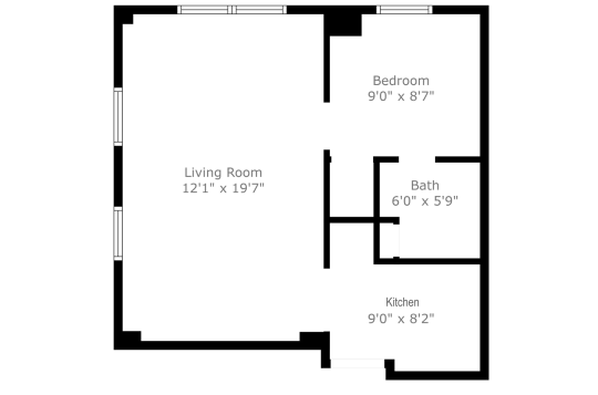 the floor plan for a two bedroom apartment at The St Regis Apartments