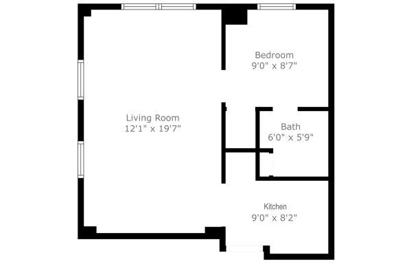 the floor plan for a two bedroom apartment at The St Regis Apartments